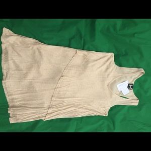 Cream Layered V-Neck Sleeveless Dress -NWT